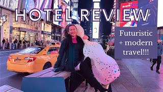 CitizenM Times Square NYC Hotel Review Cello Cover quotLevitatingquot by Dua Lipa Futuristic travel [upl. by Sivia]