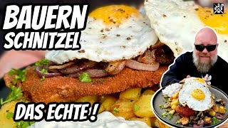 Bauern Schnitzel nur Echt mit Spiegelei  030 BBQ [upl. by Anyek]