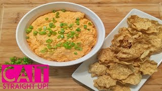 Buffalo Chicken Dip Crock Pot Recipe  Cait Straight Up [upl. by Datnow556]