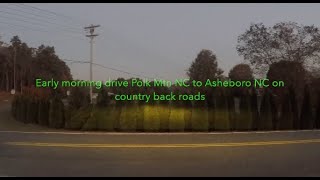 NORTH CAROLINA BACKROADS  Early morning drive Polk Mtn NC to Asheboro NC on country backroads ASMR [upl. by Worthy]