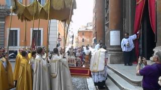 Corpus Christi Procession at Santissima Trinità dei Pellegrini [upl. by Nagol]