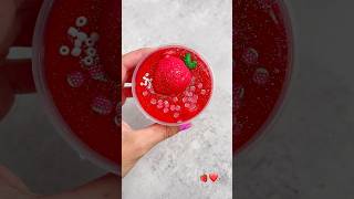 🍓 Strawberry Bliss Slime  Sweet Fun in Every Squeeze 🍓 shorts strawberryslime slime [upl. by Enayd380]