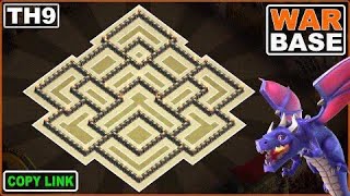 War Base TH9 Design 2024  Copy Link BaseofClans [upl. by Hgieloj]