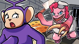 ESCAPE FROM PONY FACTORY  Tinky Winky plays Roblox RUN FROM THE PONY FACTORY [upl. by Strain]