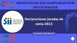 Declaraciones juradas de renta 2023 [upl. by Christin]