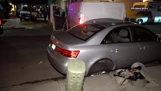 Driver Flees After Hitting Multiple Parked Cars [upl. by Libenson]