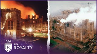 1992 Windsor Castle Fire The Blaze That Destroyed Royal Artefacts  Windsor Castle  Real Royalty [upl. by Odnalo301]