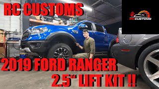 2019 Ford Ranger 25quot Leveling Kit Install [upl. by Benzel]