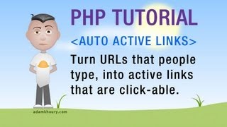 PHP Active Clickable Link Function pregreplace Programming Tutorial [upl. by Oshinski]