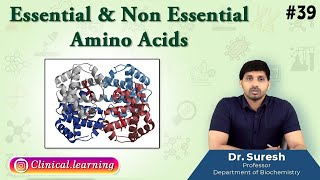 39 Essential amp Non Essential Amino Acids [upl. by Eelahs]