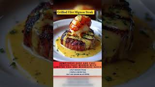 Surf and Turf Filet Mignon  Lobster Tail steak lobster [upl. by Stanwin]