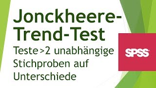 Jonckheere TrendTest in SPSS durchführen  Daten analysieren in SPSS 53 [upl. by Scrivens]