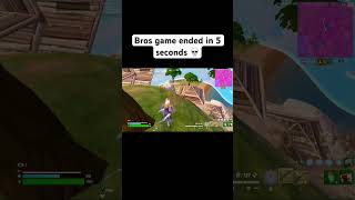 Bros games ended in 5 seconds 💀 fortnite fortnitefunny fortniteclips [upl. by Zebapda]