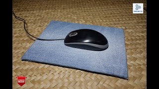 How to make a Mouse Pad with Jeans and Cardboard I PS Homemade Projects [upl. by Euqnimod]