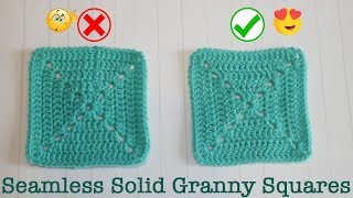 Blossom Crochet Perfect SEAMLESS amp reversible SOLID GRANNY SQUARES [upl. by Haukom657]