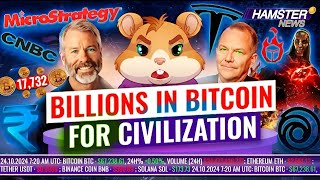 Michael Saylor’s BTC ‘gift’ to humanity Tesla still holds BTC Ubisoft’s NFT game ⚡️ Hamster News [upl. by Aldous]