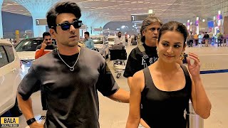 Fukrey Actor Pulkit Samrat With Wife Kriti Kharbanda Spotted at Airport [upl. by Giaimo]