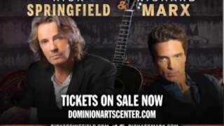 Rick Springfield amp Richard Marx in Richmond January 22 [upl. by Gaby]