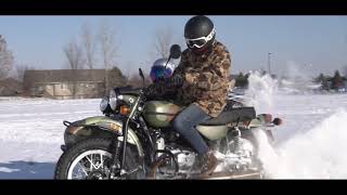 2017 URAL GearUp 2 wheel drive fun in the snow [upl. by Adahs848]