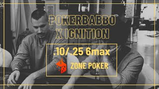 Grinding online cash games 25NL ZONE POKER on IGNITION CASINO [upl. by Anilef47]