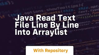 java read text file line by line into arraylist [upl. by Fin227]