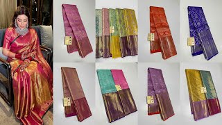 Kanjivaram handloom pattu sareespure silk sarees [upl. by Gabriele]