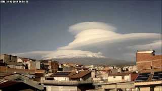 Timelapse of lenticular clouds over the volcano Mount Etna [upl. by Anastasius]