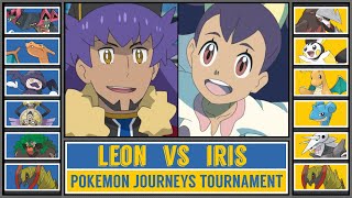 LEON vs IRIS  Pokémon Journeys Tournament  Pokémon SwordampShield Battle [upl. by Eecrad]