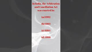 Arbitration and Conciliation Enactment AIBE IV ALL INDIA BAR EXAMINATION 2012 aibe [upl. by Winnah]