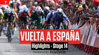 Vuelta a España 2024 Stage 14 Highlights [upl. by Latrena]