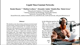 Data Science TLDR 7  quotLiquid timeconstant networksquot [upl. by Grof933]