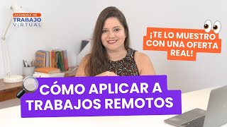 Cómo buscar y aplicar a trabajos remotos ¡en minutos ⏰💻 [upl. by Ninetta775]