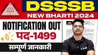 DSSSB New Vacancy 2024  DSSSB Post Details Qualification Selection Process  Complete Details [upl. by Bethezel506]