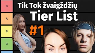 LIETUVOS TIK TOK ŽVAIGŽDŽIŲ TIER LIST Dejmukas Cestovas The Trending Gang ir kiti [upl. by Calen]