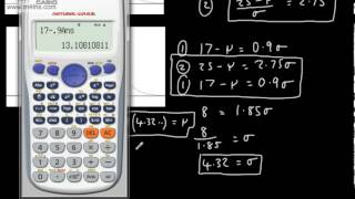 Statistics 1  S1  Standard Normal 14  Simultaneous equations to find sd and mean [upl. by Izawa]