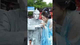 Never do this with a statue man  shortsvideo [upl. by Kepner]