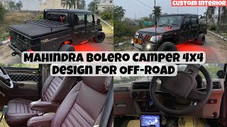 Mahindra Bolero Camper Modified  Designed for Offroad  All Customised Interior  Turbo Engine 4x4 [upl. by Ainavi507]