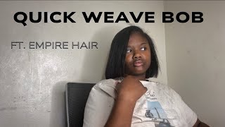 40 QUICK WEAVE BOB w Leave Out  Ft Empire Hair [upl. by Aonian]