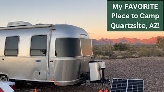 Quartzsite Arizona My FAVORITE Place to Camp  Solo Airstream Female Traveler  Airstream 22FB [upl. by Akeber362]