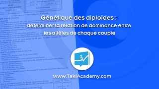 Génétique des diploïdes déterminer la relation de dominance entre les allèles de chaque couple [upl. by Corb]