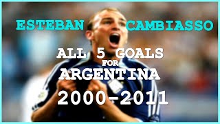 Esteban Cambiasso  All 5 goals for Argentina [upl. by Newbold50]