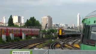 Gatwick Express Class 442 442413 1A52 passing Clapham Junction 26th May 2015 [upl. by Lyn]