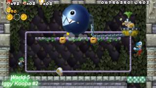 New Super Mario Bros Wii ★All Boss Fights★ With 3 Players Part 1 2 [upl. by Camm]