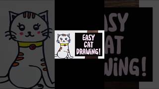 Easy Cat Drawing Step By Step Tutorial [upl. by Kippy]