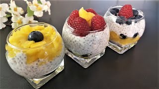 How to Make Chia Pudding with Yogurt Simple and Quick Breakfast [upl. by Ainolloppa504]