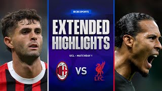 AC Milan vs Liverpool Extended Highlights  UCL League Phase MD 1  CBS Sports Golazo [upl. by Vance965]