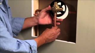 Installing a 1Handle PosiTemp Shower Valve Copper to Copper [upl. by Yeldua]