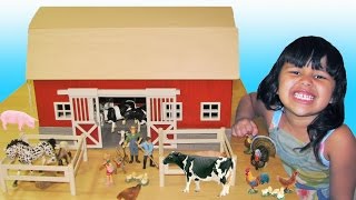 Schleich Barn Farm Animals  Learn Animal Names and Sounds  Educational for Kids [upl. by Sandy]