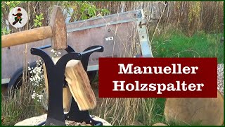 Holz spalten mit manuellen Holzspalter [upl. by Fink368]