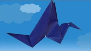 A paper flapping bird Origami step by step [upl. by Joelly]